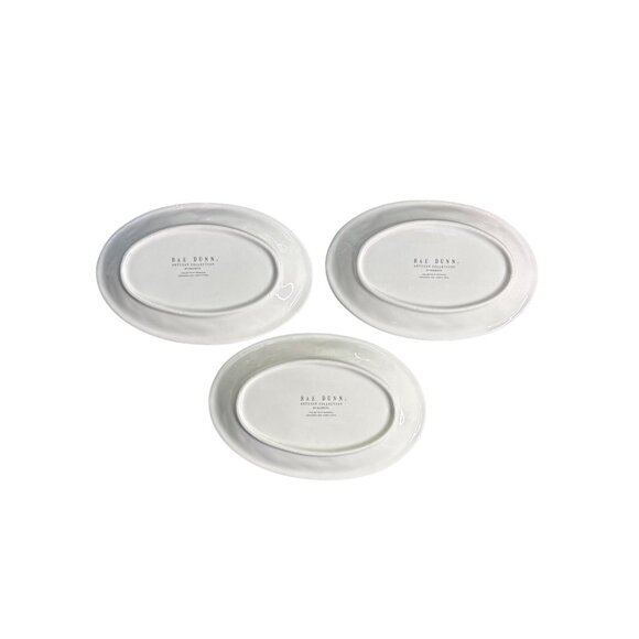 Rae Dunn Artisan Collection by Magenta "Magic Gnome" Set of 3 Appetizer Plates - Picture 2 of 5